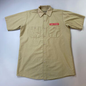 Powell Peralta Shirt Mens Medium Tan Winged Ripper Work Wear Skate Guard Gorp